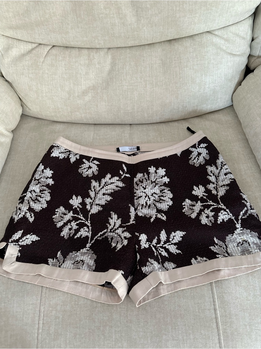 Tessa Brown Floral Jacquard Women’s Shorts